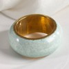 Dome Design Napkins Rings - Sea Green (Set of 4) - Saro Lifestyle: Metal, Online-Unique, 2.5" Length - 3 of 3
