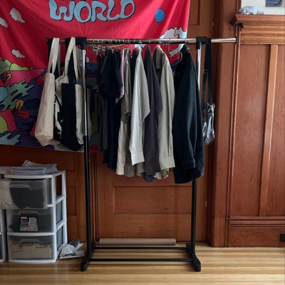 Adjustable Single Rod Garment Rack Black Room Essentials Steel Frame Fixed Hanging 22lb Capacity 64 Height Target