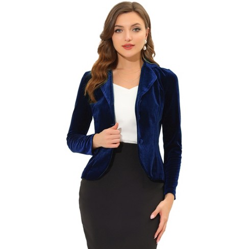 Womens navy outlet velvet jacket