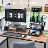Simple Trending 5 Tier Mesh Desk File Organizer, Paper Letter Tray File Holder with Sliding Drawer Organizer for Office Home, Black - 4 of 4