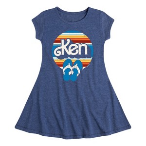Girls' - Barbie - Ken Fit & Flair Cap Sleeve Dress - 1 of 2