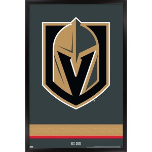 Trends International NHL Vegas Golden Knights - Logo 21 Framed Wall Poster Prints - 1 of 4