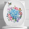 Floral Toilet Stickers PVC Flower Murals Lightweight Waterproof Self-adhesive Paintings For Bathroom Decoration - 3 of 4