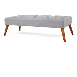 Dilwyn Tufted Ottoman - Light Gray - Christopher Knight Home