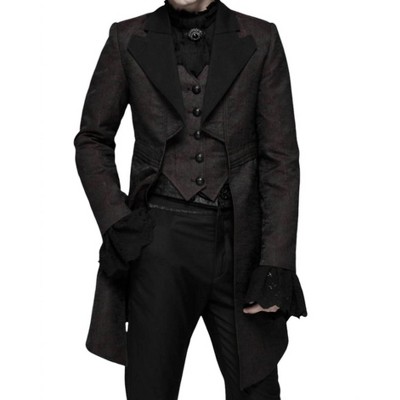 Men's Steampunk Jacquard Coat - Punk Rave