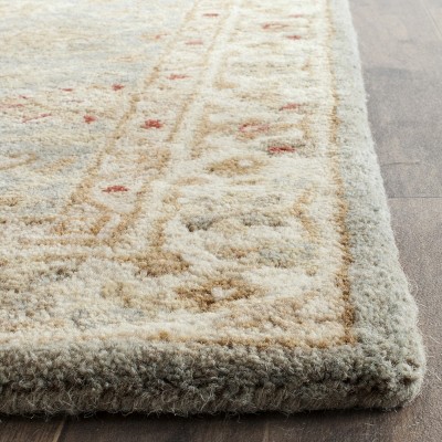 Handmade Blue Wool Tufted Persian Runner Rug