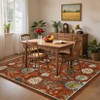 Floral Area Rug for Living Room Bedroom Washable Non-Slip Rugs Soft Indoor Foldable Accent Rug Home Decor - 2 of 4