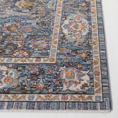 Blue and Ivory Hand-Knotted Stain-Resistant 6' x 9' Area Rug