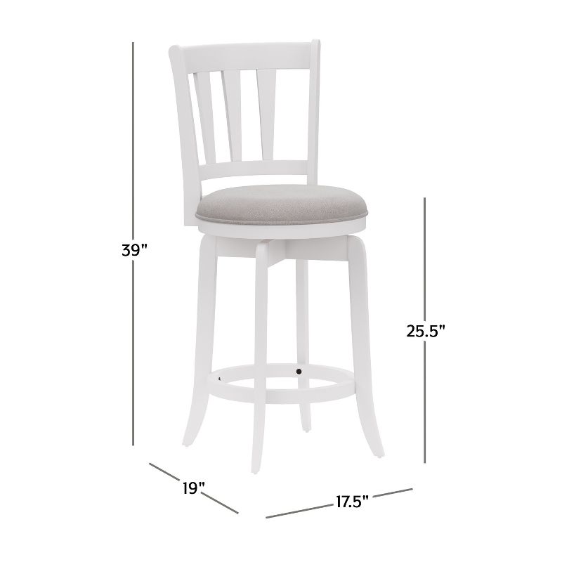 25.5&#34; Presque Isle Wood Swivel Counter Height Barstool White - Hillsdale Furniture, 4 of 14