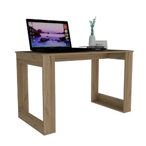 Shenyang Computer Desk Brown - Boahaus: Ergonomic Design, Wood Laminate, 47.5" Wide - 1 of 4