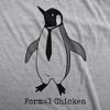 Mens Formal Chicken T Shirt Funny Penguin Suit Tuxedo Tie Joke Tee For Guys - Crazy Dog Men's T Shirt - image 2 of 4