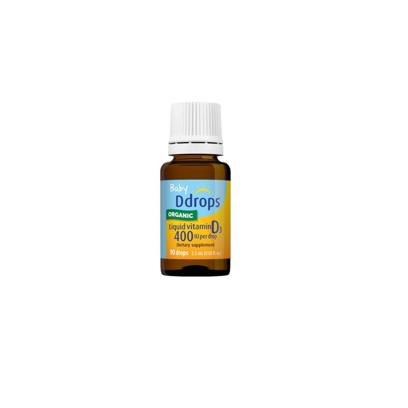 Ddrops Baby Vitamin D 400 IU Organic Liquid Drops - 0.08 fl oz, 4 of 15