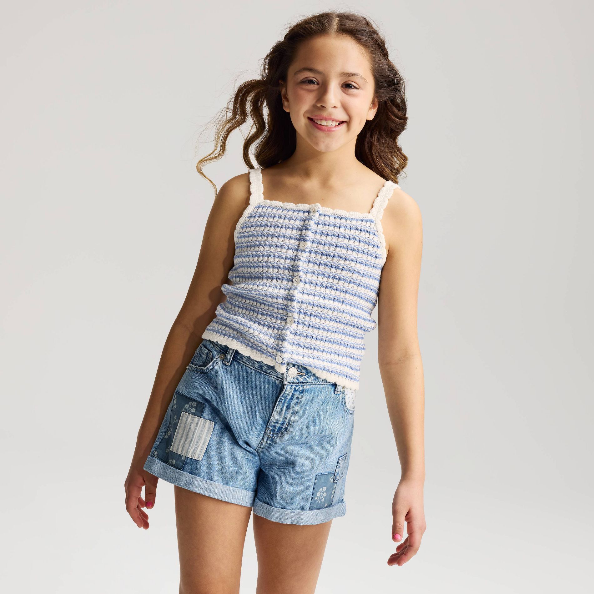 Girls' Striped Pullover Sweater Tank Top - Cat & Jack™