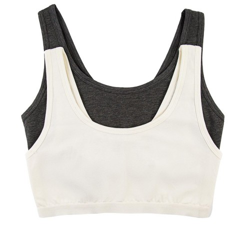 Felina Women's Organic Cotton Stretch Bralette 2-pack (cloud Slate,  X-small) : Target