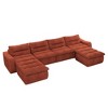 150" Modern Modular U-Shaped Beanbag Floor Sectional Sofa, No Assembly - 4 of 4
