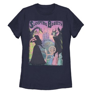 Women's Sleeping Beauty Silhouettes T-Shirt - 1 of 4