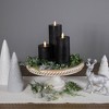 Northlight Black LED Flameless Flickering Wax Pillar Halloween Candles - 8" - Set of 3 - 2 of 4