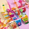 Joyfy 28 Pack Valentines Day Gift Cards with Colorful Loop Reusable Drinking Straws for Valentine Party Favors, Kids Classroom Exchange - 2 of 4