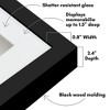 Americanflat 12x12 Shadow Box Frame with Shatter-Resistant Glass - Use as 10x10 Frame with Mat or 12x12 Frame Without Mat - Black - 3 of 4