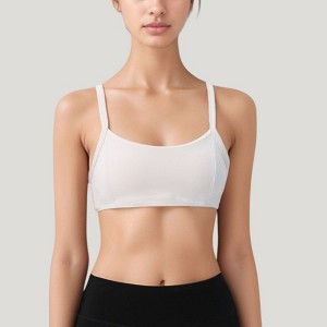 Anna-Kaci Active Women's Square Neck Sports Bra with Wide Fixed Straps and Smooth Seamless Design - 1 of 4