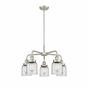 Bell - 5 Light Stem Hung Chandelier In Art Deco Style-14.75 Inches Tall and 23 Inches Wide - 1 of 1