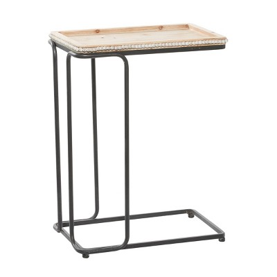 Industrial Ceramic Accent Table White - Olivia & May