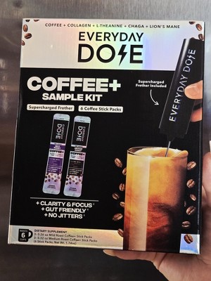 Everyday Dose Starter Kit Mushroom Coffee+ Medium + Mild Roast Functional  Instant Coffee - 1.74oz : Target