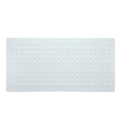 Rubber Non-slip Square Shower Mat With Microban White - Slipx