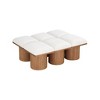 Meridian Furniture,Pavilion Cream Boucle Fabric Bench - 4 of 4