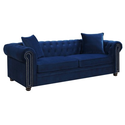 2pc Gramercy Tufted Living Room Set Navy Blue - Picket House Furnishings