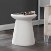 Hollie 18" Minimalist Modern Drum Accent Table Pedestal - JONATHAN Y - 2 of 4