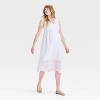 Eyelet Midi Maternity Dress - Isabel Maternity by Ingrid & Isabel™ White - 3 of 3