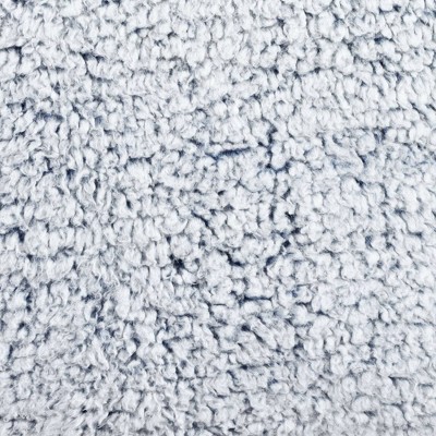 20'' x 20'' Light Blue Reversible Faux Shearling Pillow Cover