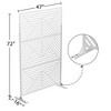 Dovelina Metal Outdoor Privacy Screen Freestanding Garden Privacy Screen - 72"x47", White, Zodiac - 4 of 4