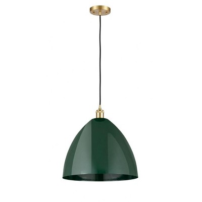 Plymouth Dome - 1 Light Cord Hung Mini Pendant In Industrial Style-18.75 Inches Tall and 16 Inches Wide