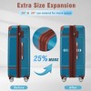 Maggift 3 PCS Bag and Luggage Sets, with Spinner Wheels and Zippers Lightweight Suitcase, for business trips and travel, Blue, 17.7"*11.2"*26.4" - 2 of 4