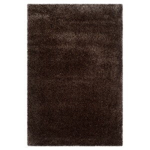 Brown Solid Loomed Area Rug - (4