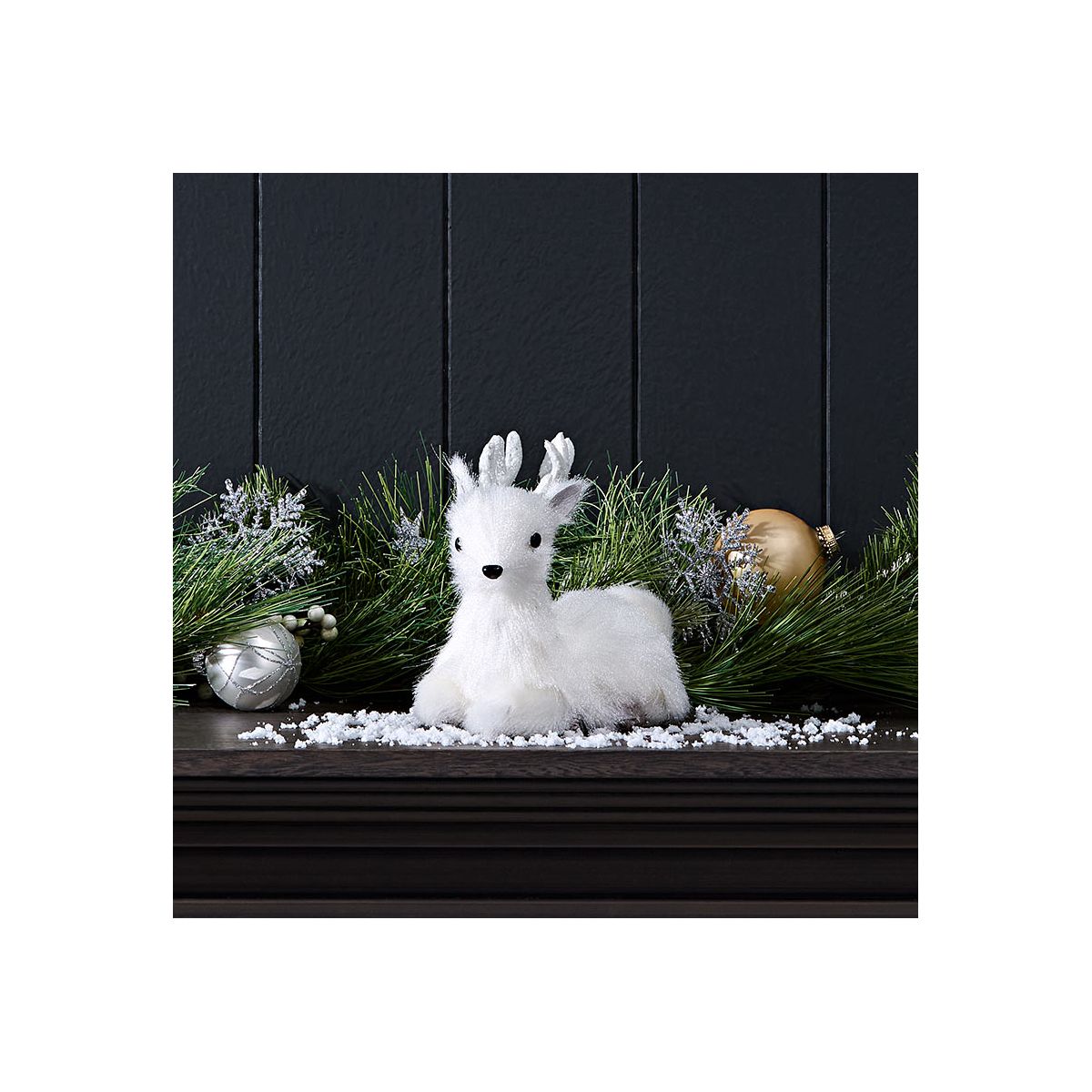The Lakeside Collection Winter White Woodland Decor - Owl or Deer - - thumbnail 4