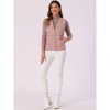 INSPIRE CHIC Women's Sleeveless Lightweight Button Up Quilted Round Neck Winter Puffer Vest - 3 of 4