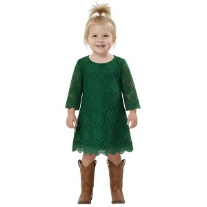2Bunnies Baby Girls Boho Rustic Garden Lace Dress - 1 of 4