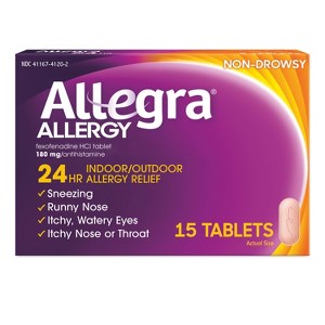 Allegra 24 Hour Allergy Relief Tablets - Fexofenadine Hydrochloride - 1 of 4