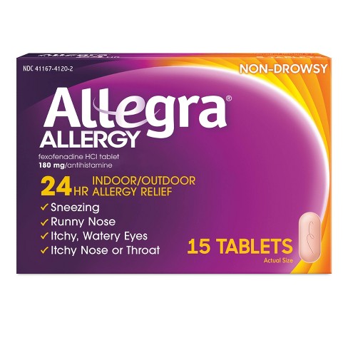 Allegra 24 Hour Allergy Relief Tablets - Fexofenadine Hydrochloride - image 1 of 4