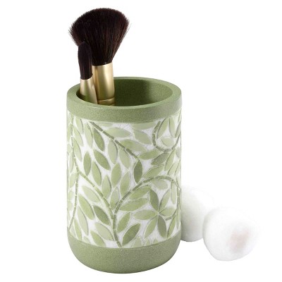 Avanti Green Leaf Design Resin Bathroom Tumbler