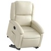 vidaXL Stand up Recliner Chair Cream Faux Leather - 3 of 4