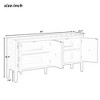 CAVINAS Modern Sideboard Cabinet with Adjustable Shelves & Retro Metal Handles,Buffet Cabinet with Storage for Kitchen,Dining Room - 4 of 4