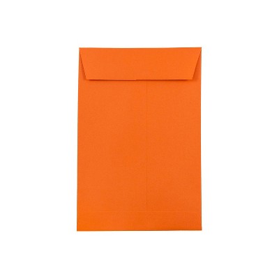 JAM Paper 6 x 9 Open End Catalog Colored Envelopes Orange Recycled 88129