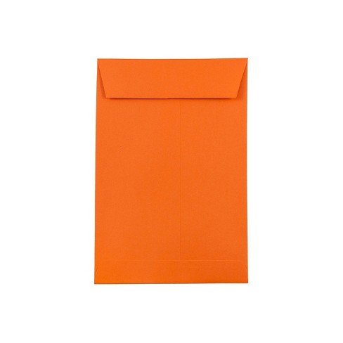 100/Pack JAM PAPER 6 x 9 Open End Catalog Colored Envelopes Orange Recycled