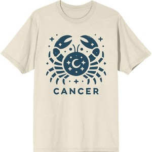 Cancer Zodiac Sign Adult Crew Neck Short Sleeve Tee - 1 of 2