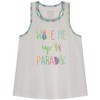 Sleep On It Girls Wake In Paradise 2-Piece Tank Pajama Shorts Sleep Set - White, M(10/12) - 4 of 4