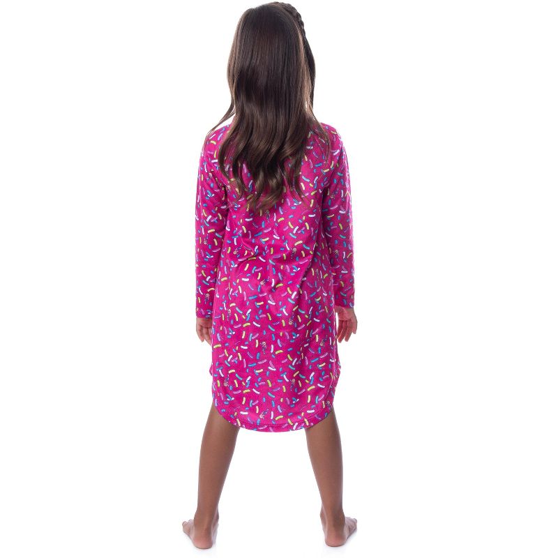 Polly Pocket Toys Girls' Tiny Is Mighty Pajama Nightgown Sleep Raglan Pink, 2 of 4
